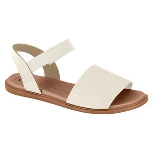 Sandália Feminina Rasteita Fechada Moleca Branco Off