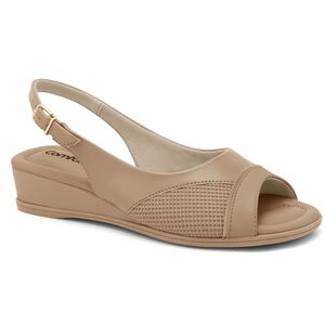 Sandália Feminina Classic Fivela Comfortflex Bege