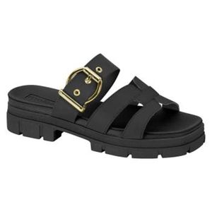 Tamanco Feminino Tratorado Fivela Moleca Preto