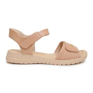 Sandália Feminina Velcro Comfortflex Bege