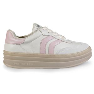 Tênis Feminino Flat Form Via Marte Bege Rosa