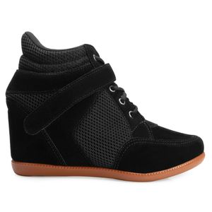 Tênis Casual Sneaker Ana Lucia Preto