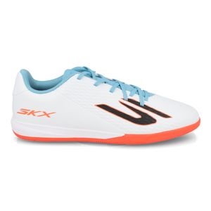 Chuteira De Futsal Skechers SKX 2 JR Youth Infantil Branca e Turquesa