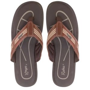 Chinelo Couro Rubra Marrom (Tamanhos Especiais)