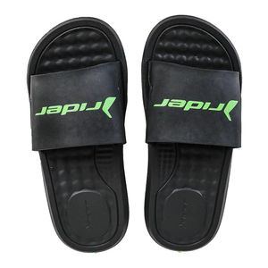 Chinelo de Dedo Step Slide Rider Preto e Verde Masculino