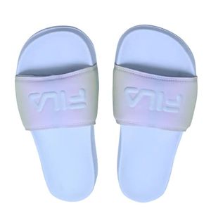 Chinelo Slide Fila Drifter Basic Branco e Lilás Feminino