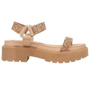 Sandália Vizzano Strass Tratorada Feminina - Bege
