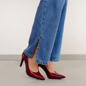 Scarpin Social Via Marte Malbec Feminino Vinho