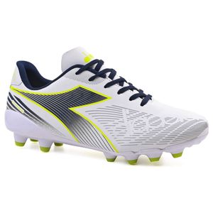 Chuteira Unissex Diadora Ícona Campo Branco e Marinho