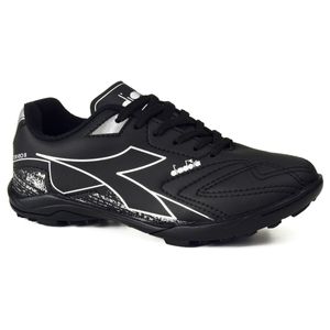 Chuteira Infantil Diadora Torneo II Society Preto e Prata