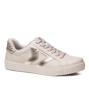 Tênis Casual em Couro Pegada Feminino  Off White