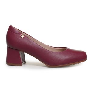 Sapato Modare Casual Salto Bloco Feminino Vinho
