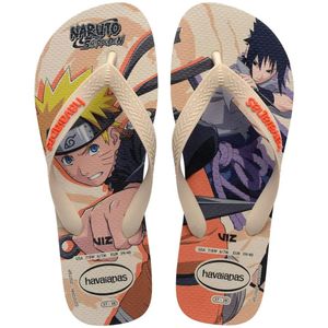 Chinelo Havaianas Top Naruto Masculino Bege