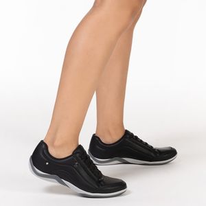 Tênis Feminino Casual Elástico Strass Kolosh Preto