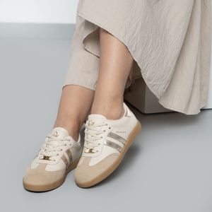 Tênis Casual Cravo & Canela Couro Feminino Off White
