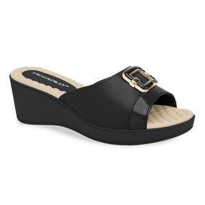 Tamanco Piccadilly Plataforma Preto Feminino